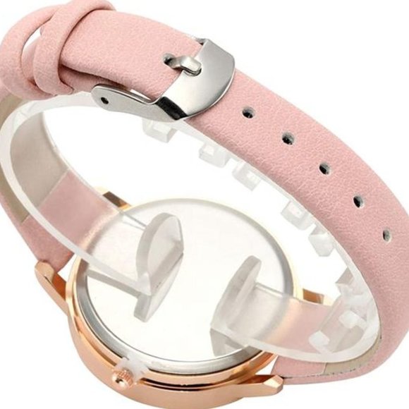 Womens Pink Butterfly  Rhinestone Watch